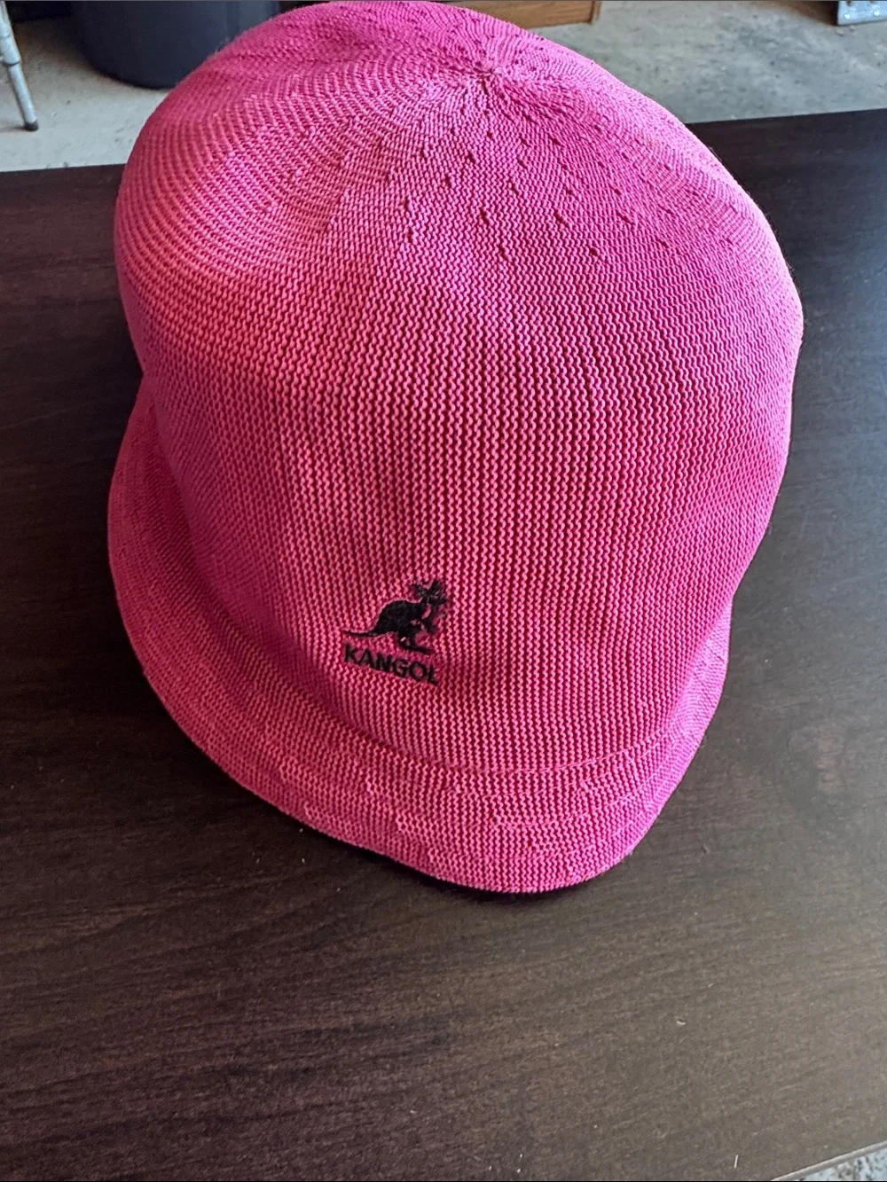 Kangol Kids Fuchsia Bucket Hat with Logo